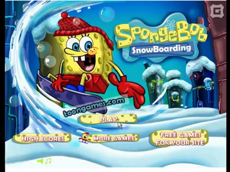 Jogo do Bob Esponja de Snowboard