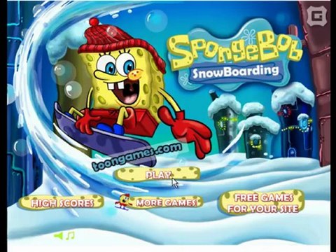 Jogo do Bob Esponja de Snowboard
