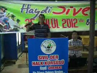 SİVEREK'TE HALK KÜRSÜSÜ ÜÇÜNCÜ OTURUM İKİNCİ BÖLÜM