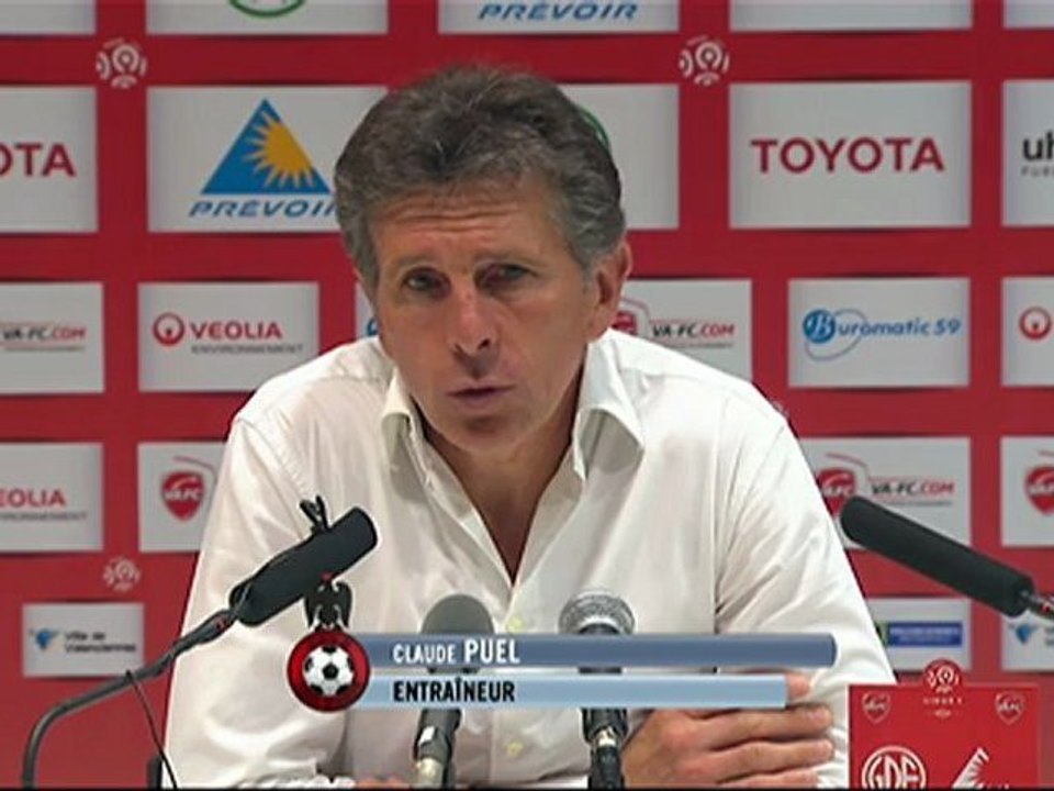 Conférence de presse Valenciennes FC - OGC Nice : Daniel  SANCHEZ (VAFC) - Claude  PUEL (OGCN) - saison 2012/2013
