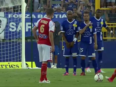 But Nicolas FAUVERGUE (5ème) - SC Bastia - Stade de Reims (2-1) - saison 2012/2013