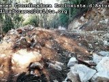 Ecologistas denuncian pista forestal por desprendimientos de rocas sobre viviendas