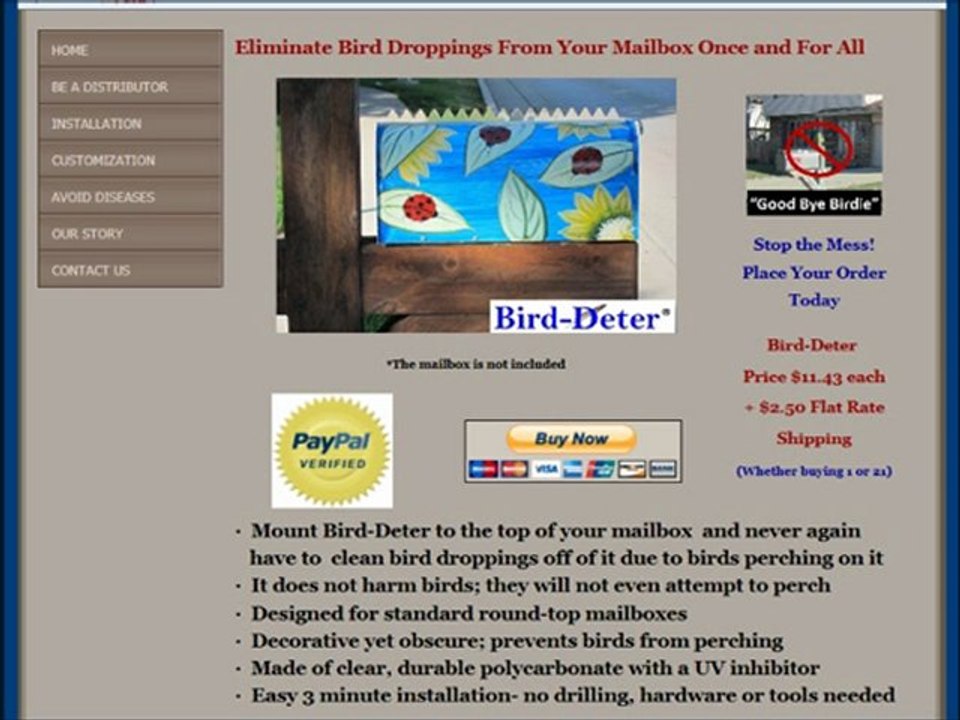 Mailbox - No More Bird Droppings