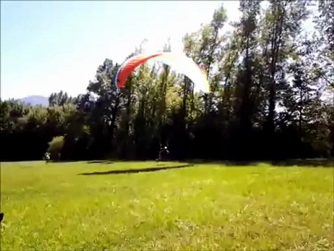 Eva et son premier vol en biplace parapente