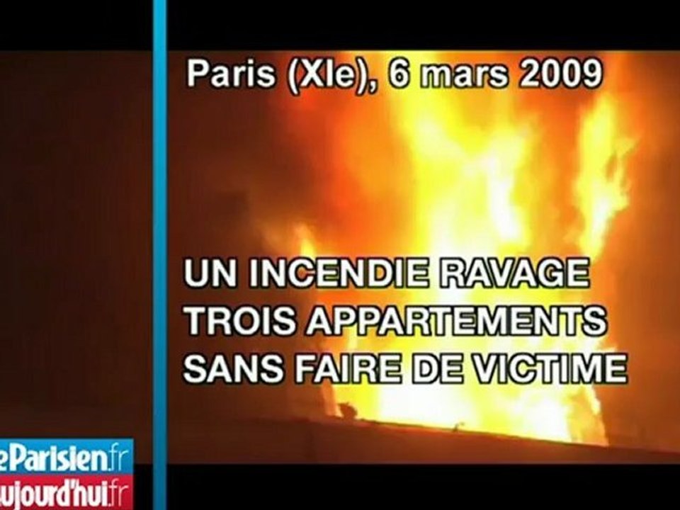 Spectaculaire incendie en plein Paris