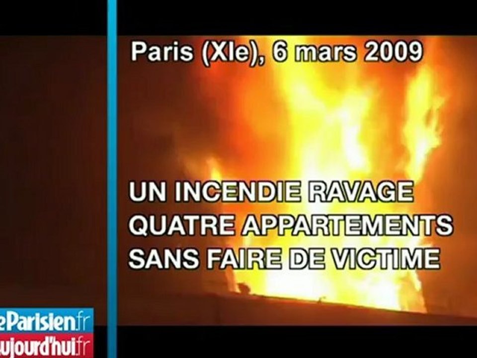 Spectaculaire incendie en plein Paris