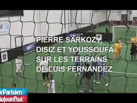 Pierre Sarkozy, Disiz et Youssoupha sur les terrains de Luis Fernandez