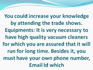 Steps for Starting a Carpet Cleaning Business