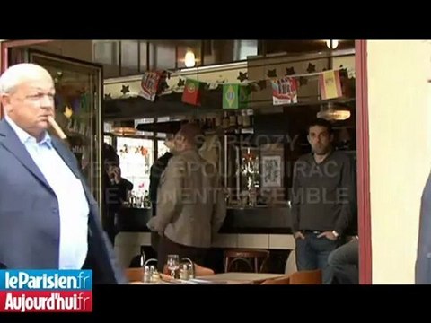 Les retrouvailles de Chirac et Sarkozy autour d'un plat de crevettes