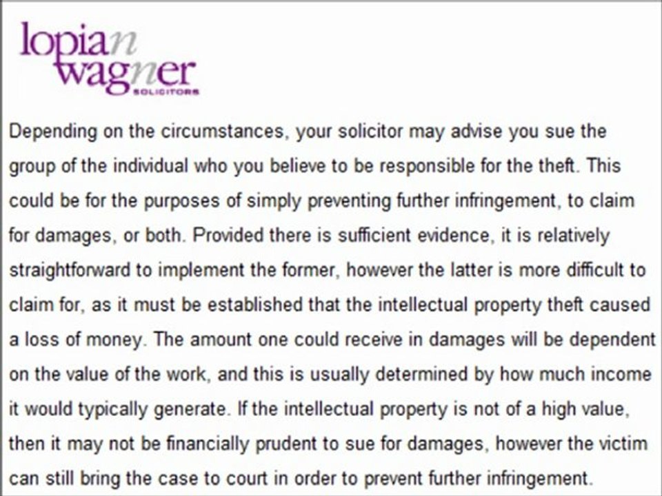 Lopian Wagner explains Intellectual Property Theft