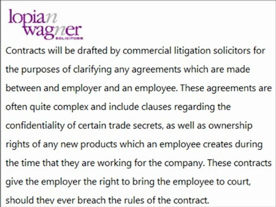 Lopian Wagner explains the role of Commercial Litigation Solicitors