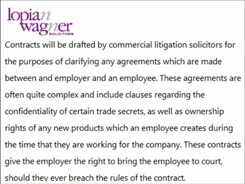 Lopian Wagner explains the role of Commercial Litigation Solicitors