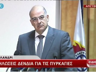 Δηλώσεις Δένδια για τις πυρκαγιές