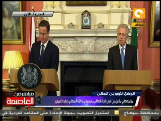 مؤتمر صحفي مشترك لـ. رئيس الوزراء الإيطالي و البريطاني