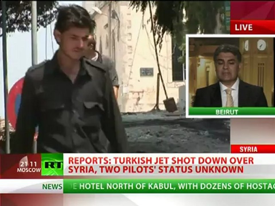 Turkish fighter jet shot down over Syria, 2 pilots' status unknown
