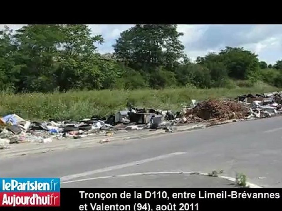 Val-de-Marne : près de la montagne de déchets, la route devient dépotoir