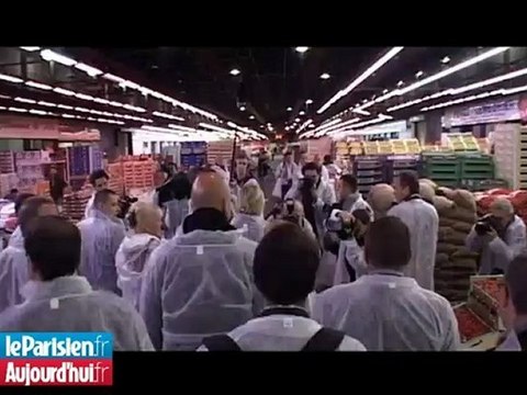 Marine Le Pen a ses fans chez les bouchers de Rungis