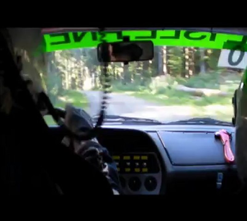 Rallye des lacs 2012 caméra embarquée Yannick FIEROBE/ Virginie RUEL 306 S16 N3 ES1 CERNANS