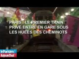 Paris : le premier train privé entre en gare sous les huées des cheminots