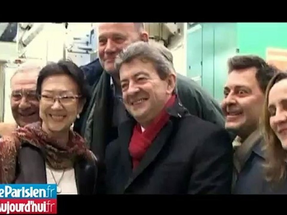 A l'imprimerie du «Parisien», Jean-Luc Mélenchon revit ses années «de plomb»