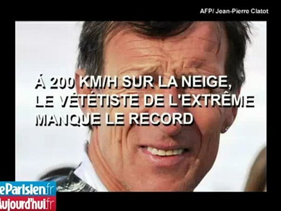 A 200 km/h sur la neige, le vététiste de l'extrême manque le record