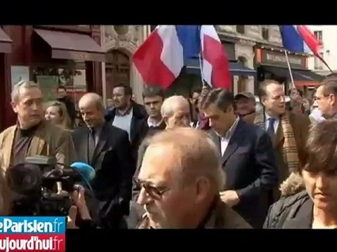 Fillon tracte pour Sarkozy dans Paris