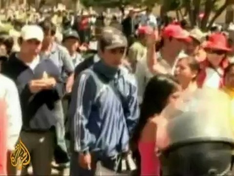 Peruvians protest mining project