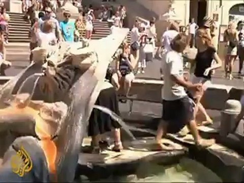 Forest fires burn across Europe