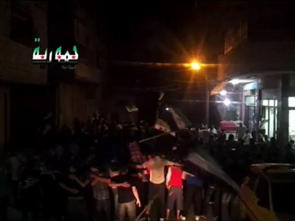 Syria فري برس  ريف دمشق _ حمورية _ مظاهرة مسائية ثالث أيام العيد 21_8_2012