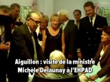 Aiguillon: visite de la ministre Michèle Delaunay