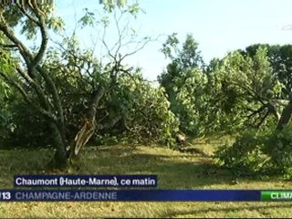 Chaumont : violent orage et pluie de grêlons