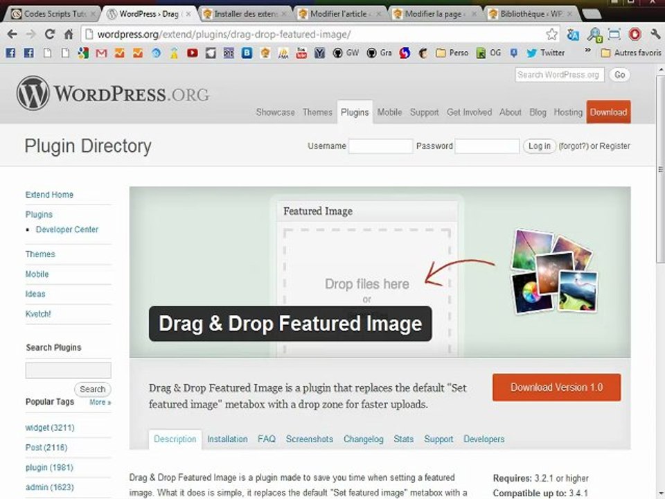 Drag & Drop Featured Image WordPress