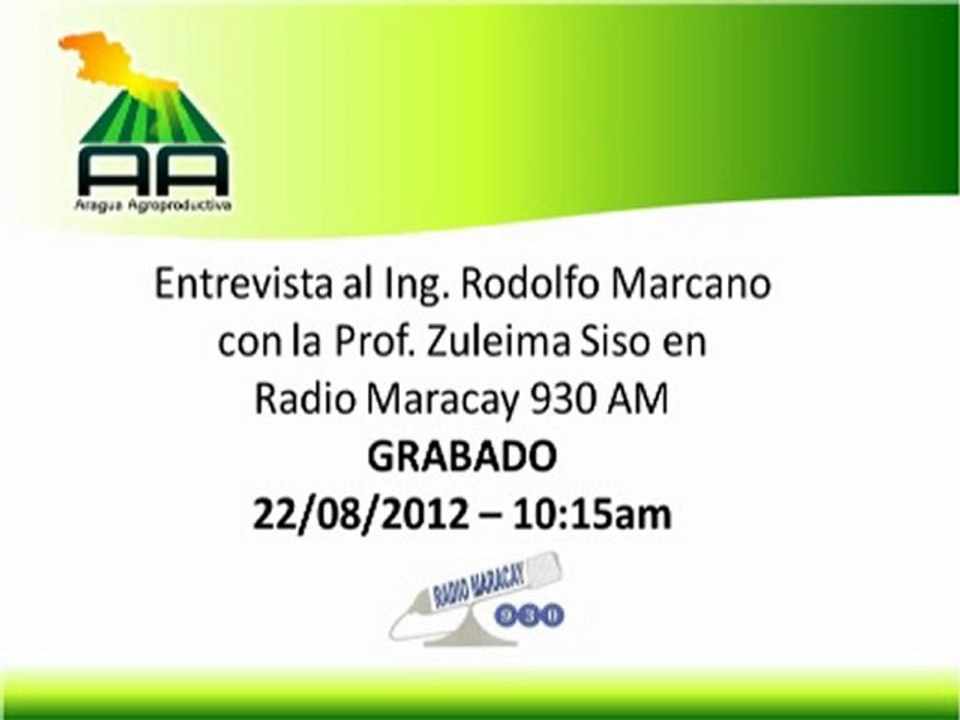 Aragua Agroproductiva en Radio Maracay - Parte 2