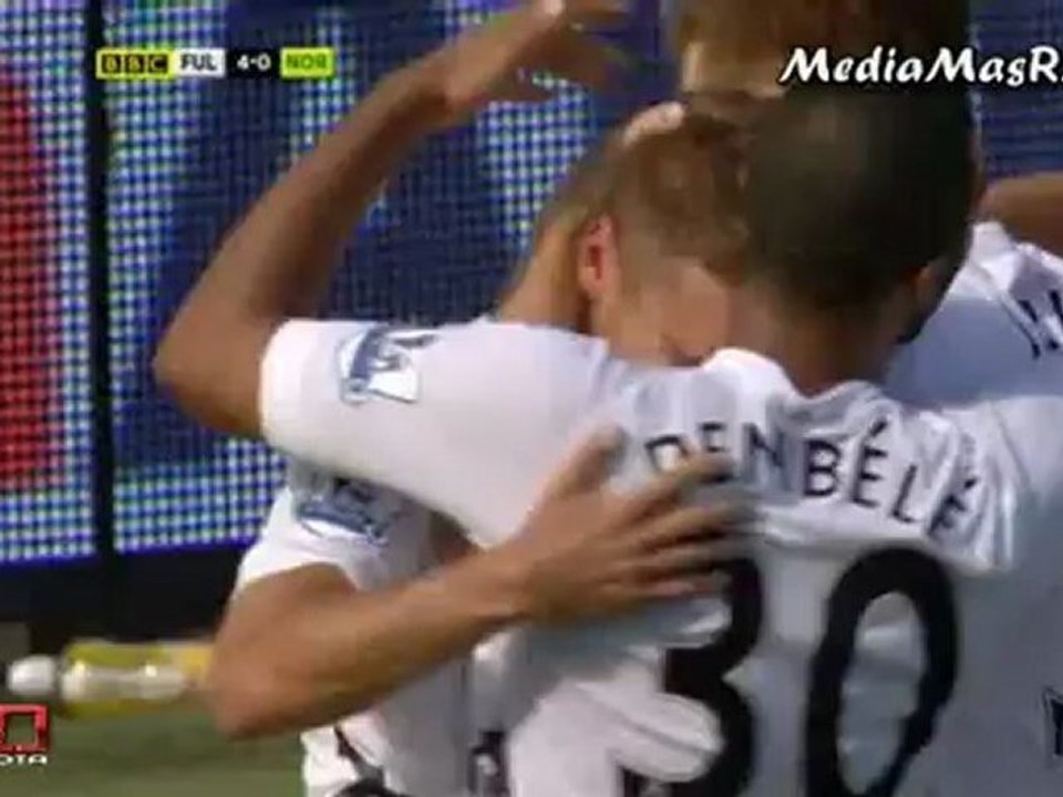 ملخص مباراة  فولهام 5-0 نوريتش سيتي - الاسبوع الاول من الدوري الانجليزي 2012-2013