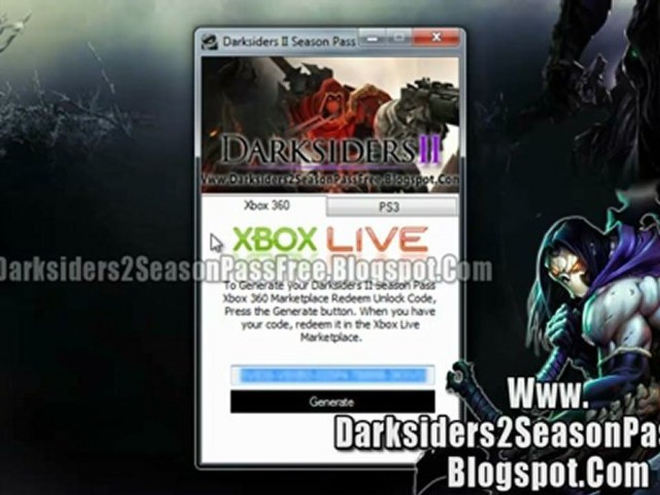 Darksiders 2 Season Pass Free Giveaway on Xbox 360 - PS3