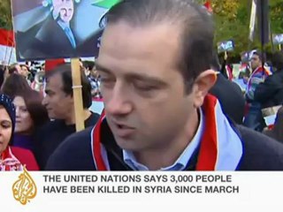 Pro- and anti-Assad rallies in London