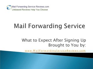 Mail Forwarding Service - What to Expect After Signing Up