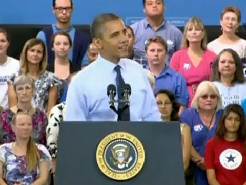 Obama and Romney campaign before conventions