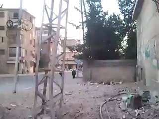 Syria فري برس  حلب  قصف بستان القصر بالطيران 22 8 2012 ج2