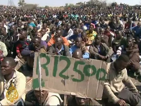Police open fire on South African miners