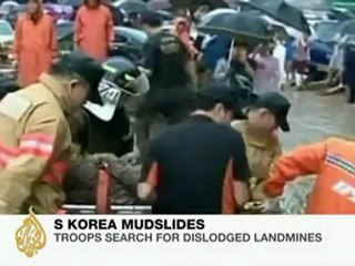 Korea mudslides dislodge old landmines