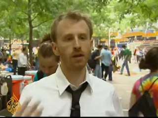 US activists take on Wall Street