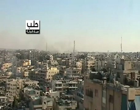 Syria فري برس حلب سيف الدولة أعنف قصف على الحي حتى الآن تصوير من الأعلى دقة عالية جزء ثالث 23 8 2012