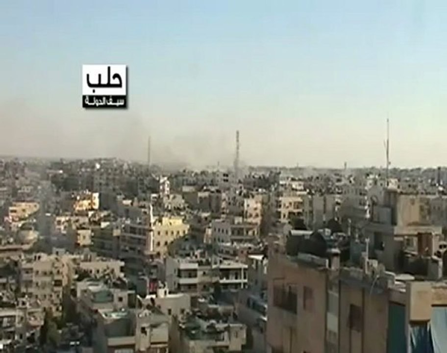 Syria فري برس  حلب   سيف الدولة   أعنف قصف على الحي حتى الآن   تصوير من الأعلى   دقة عالية   جزء ثالث  23 8 2012