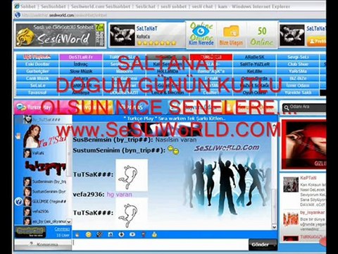SesliWorld Sesli Sohbet Sesli Chat Ailesi olarak Saltanat Dogum Günün Kutlarız