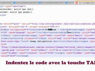 Tuto N°10: Un formulaire pour la newsletter (1/2)