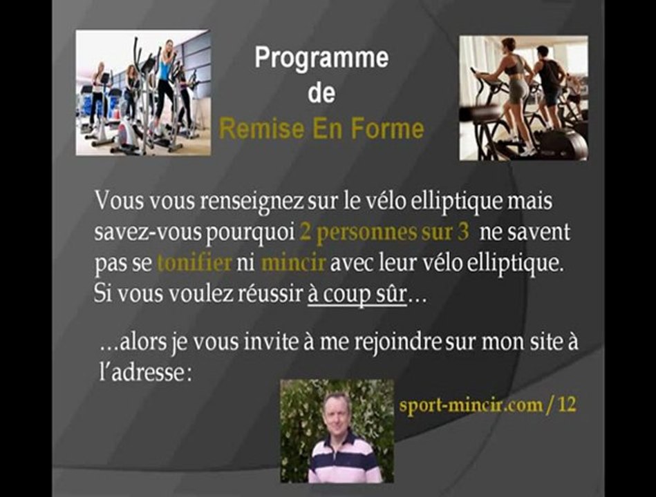 Programme entrainement velo elliptique