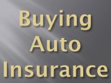 Buying Auto Insurance