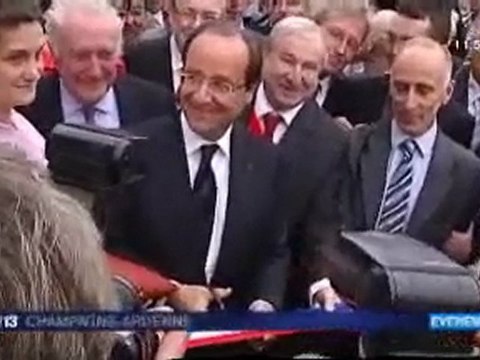 François Hollande à la Foire de Châlons-en-Champagne