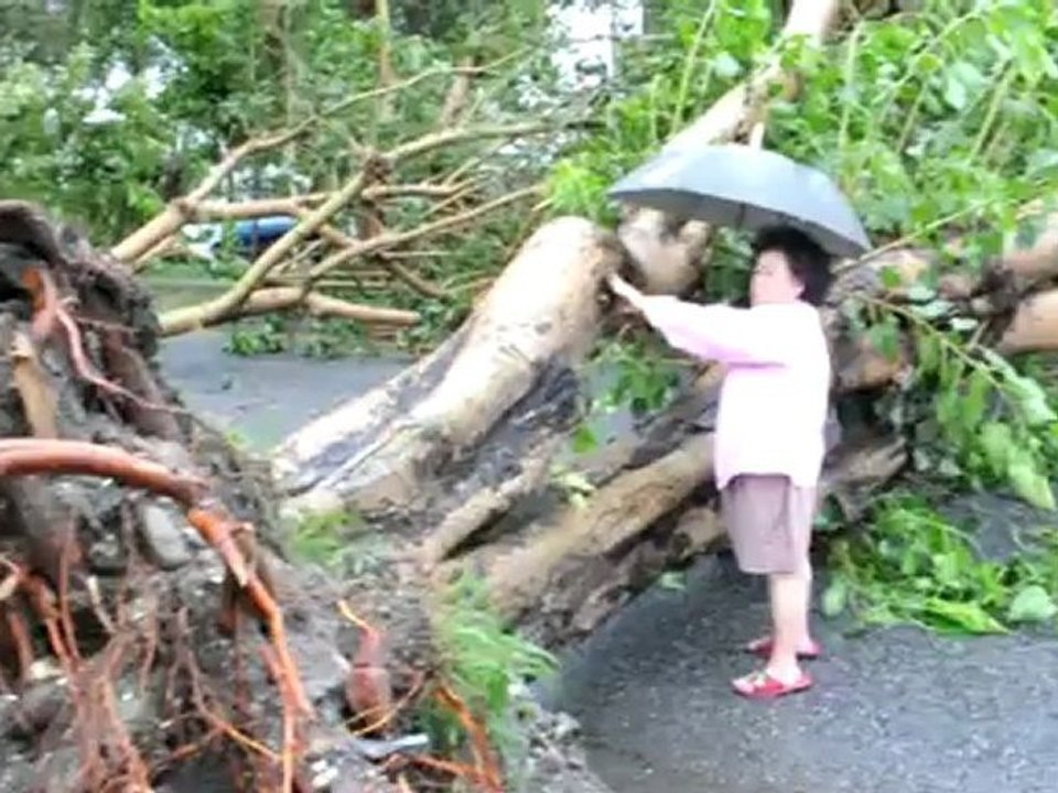 Typhoon Tembin sweeps across Taiwan
